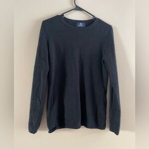 Lands’ End Basic Black Cashmere Crewneck Sweater